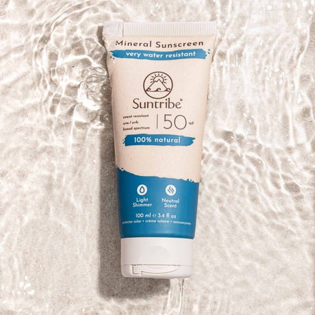 Suntribe All Natural Mineral Krop & Ansigt Solcreme - SPF 50, 100 ml