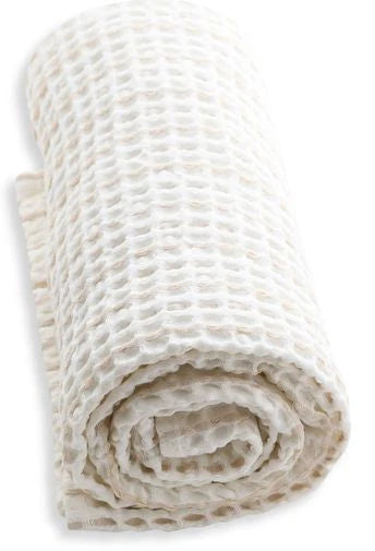 The Organic Company Badehåndklæde Big Waffle - White Stone