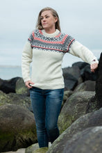 Load image into Gallery viewer, Norsk sweater Ikon fra Norwool af 100% ren uld - Hvid
