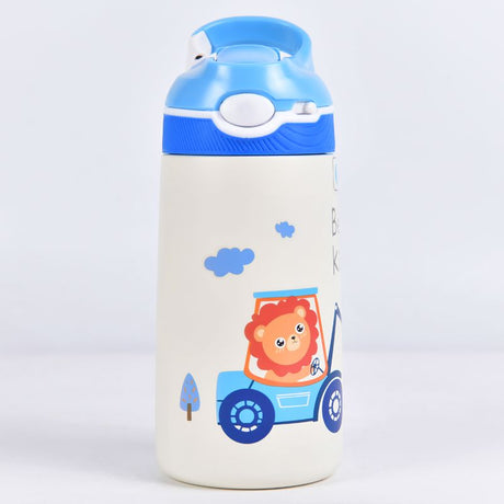 Børne Drikkedunk med Sugerør 400 ML - Blå