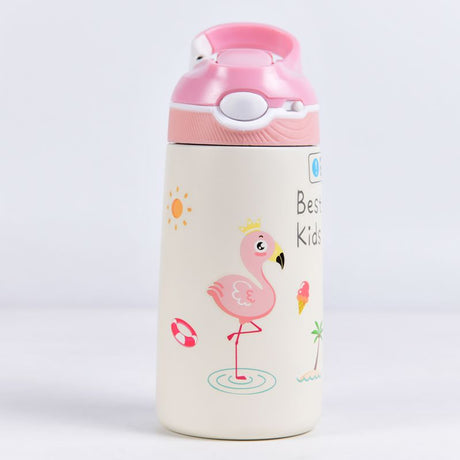 Børne Drikkedunk med Sugerør 400 ML - Pink