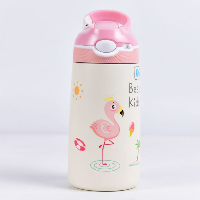 Børne Drikkedunk med Sugerør 400 ML - Pink