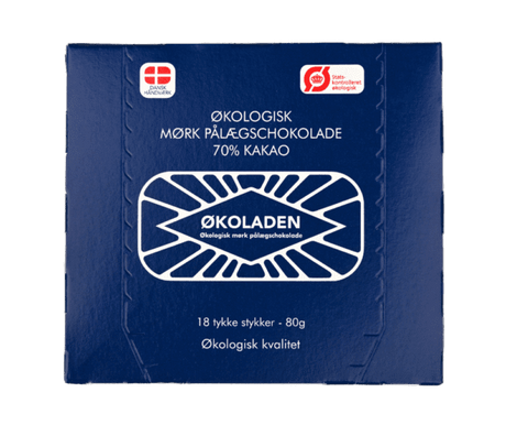 Økoladen 18 stk. pålægschokolade - Mørk 70%