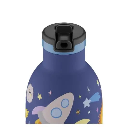 24 Bottles Clima Drikkedunk Sugerør Børn 330 ml - Space Friends