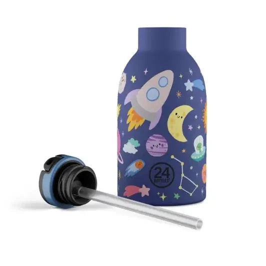 24 Bottles Clima Drikkedunk Sugerør Børn 330 ml - Space Friends