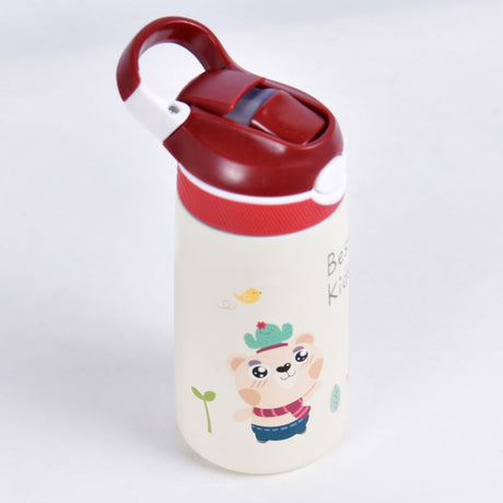 Børne Drikkedunk med Sugerør 400 ML - Rød