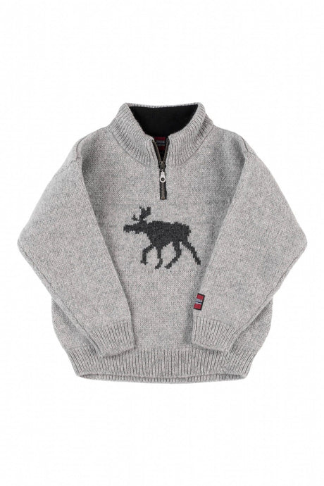 Norsk Moose Børnestrik - Lysegrå