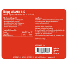 Load image into Gallery viewer, Nani Food state Vitamin B12, 90 stk
