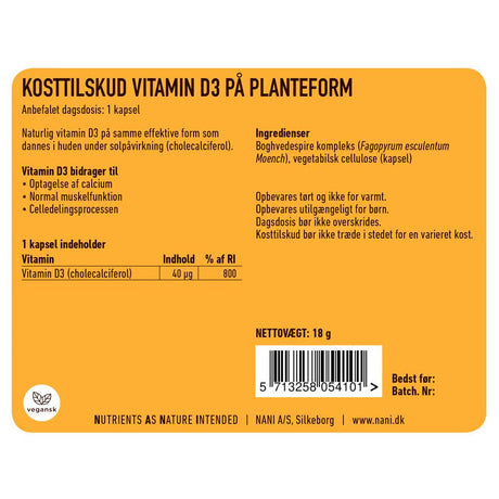 Nani Vitamin D3 på planteform