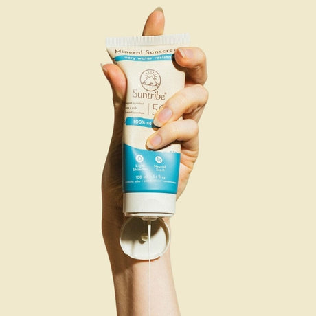 Suntribe All Natural Mineral Krop & Ansigt Solcreme - SPF 50, 100 ml