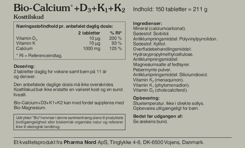 Pharma Nord Bio-Calcium+D3+K1+K2