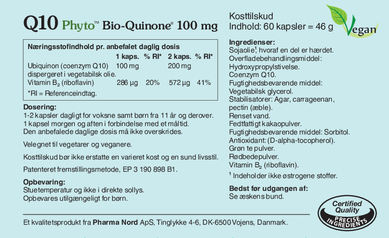 Pharma Nord Q10 Phyto Bio-Quinone 100 mg 60 stk