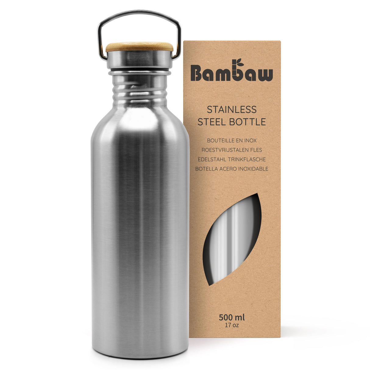 Bambaw Drikkedunk 500 ML - Natural Steel