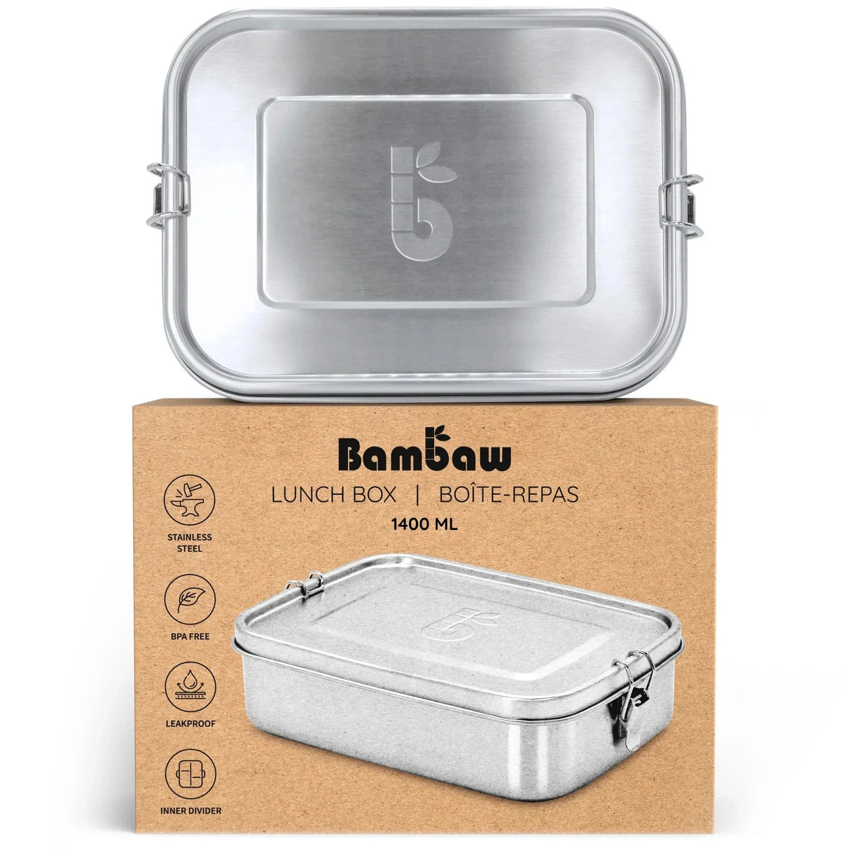 Bambaw Madkasse Stål - 800 ML
