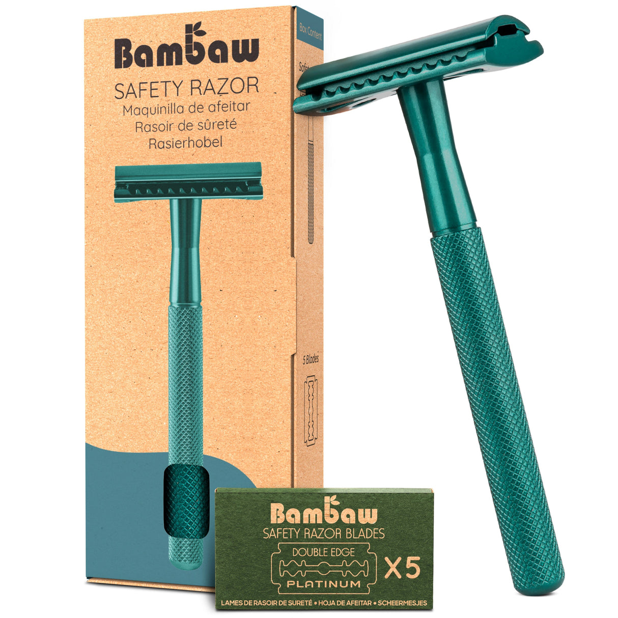 Bambaw Barberskraber Safety Razor - Sea Green