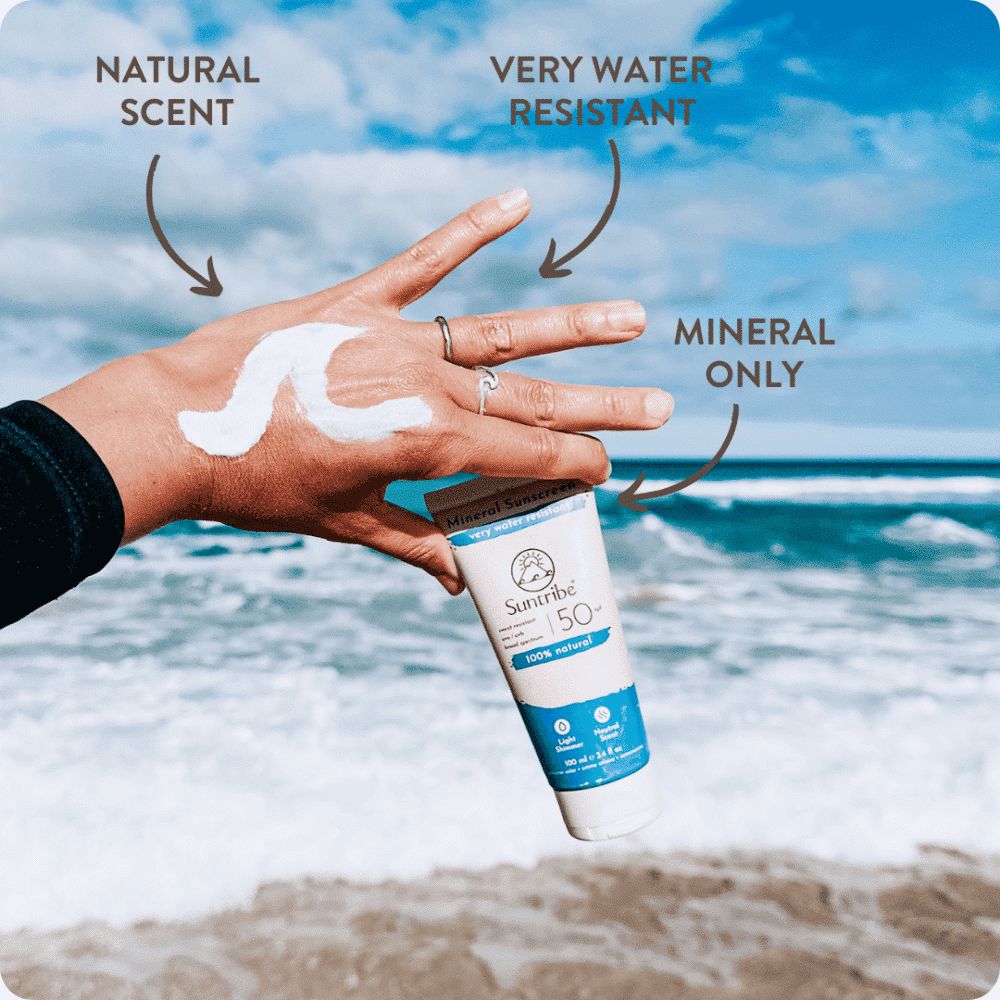 Suntribe All Natural Mineral Krop & Ansigt Solcreme - SPF 50, 100 ml