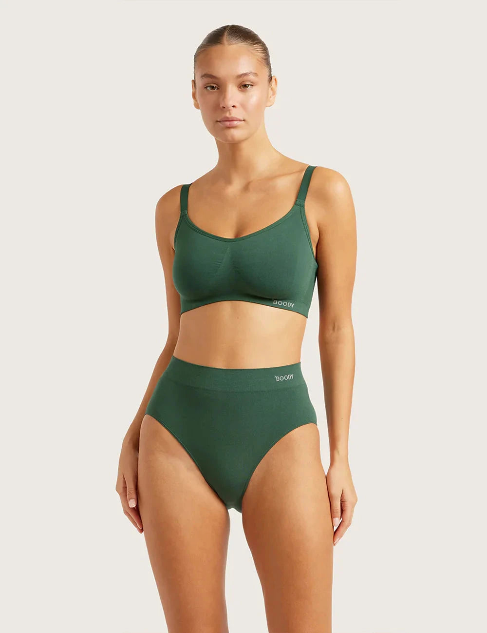 Boody Full Brief Trusser Bambus - Emerald Green