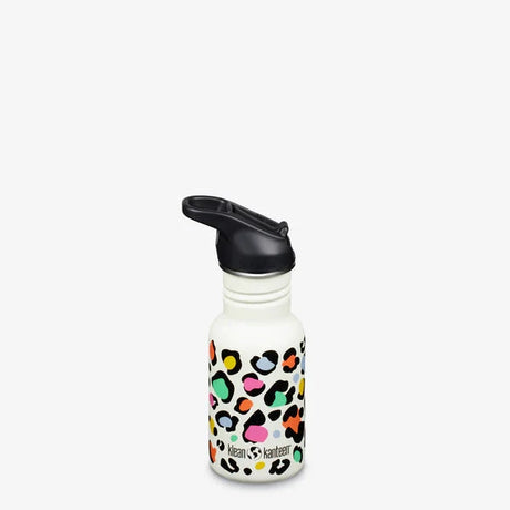 Klean Kanteen Drikkedunk Børn 355ml Sports Cap Med Sugerør - Leopard Print