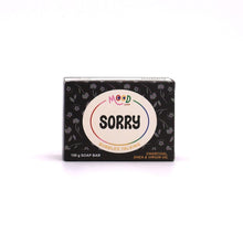 Load image into Gallery viewer, MoodSoap sæbe - SORRY - Kul, Shea &amp; Virgin Olie, 150g
