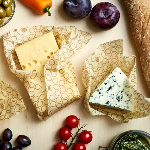 Wrappy bivoks genbrugelig madindpakning Mix S/M/L 3 ark Wrappy