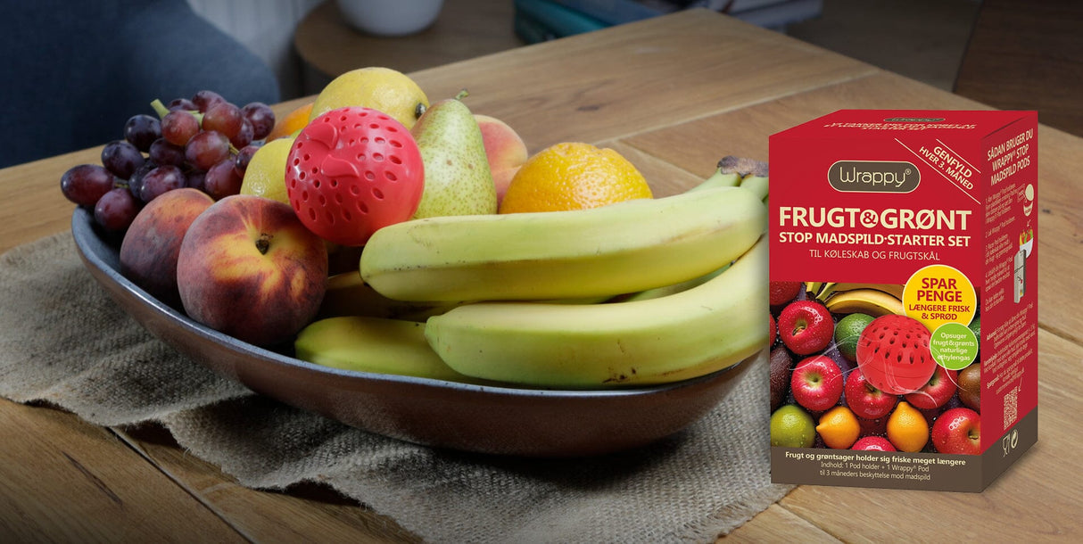 Wrappy Pod Starter Sæt, den geniale løsning på frugt og grønt madspild