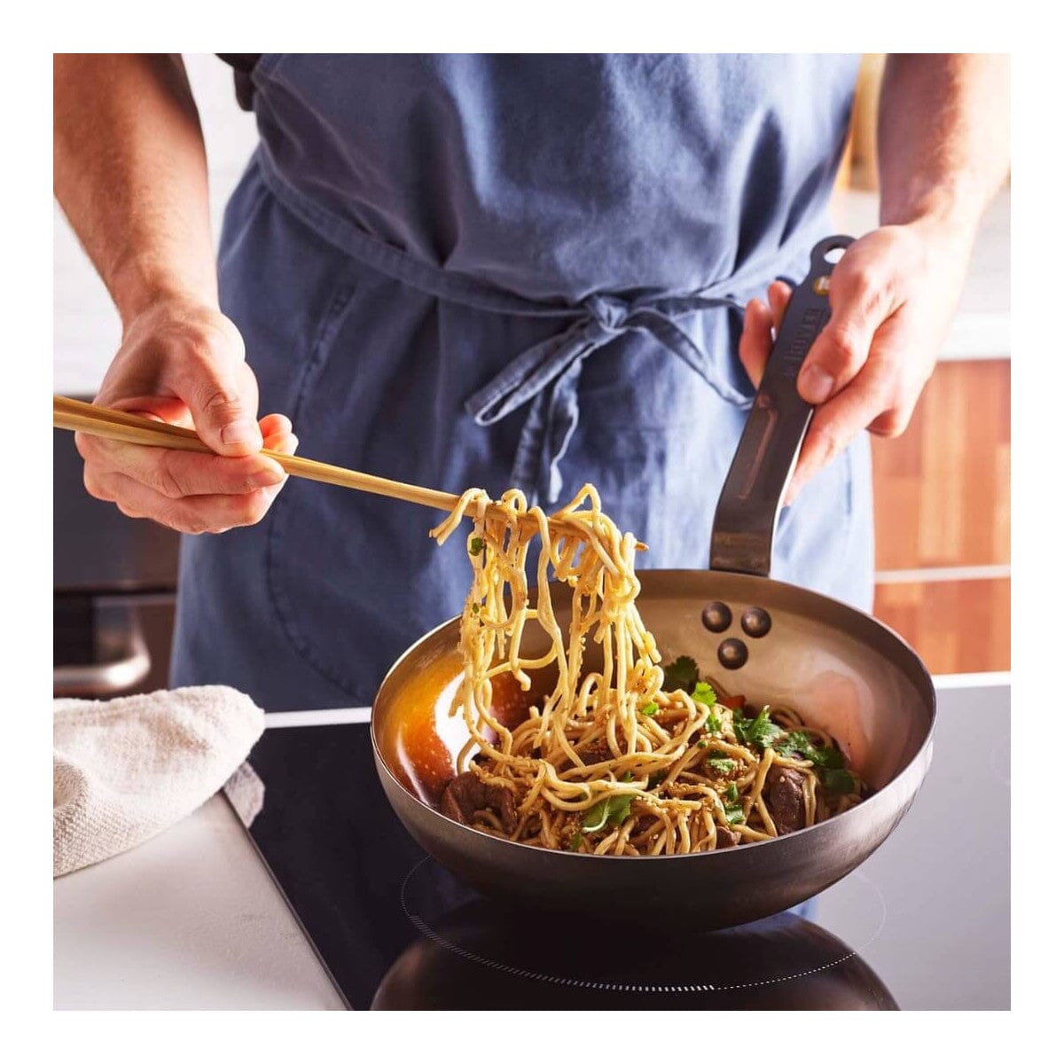 de Buyer MINERAL B Wok 24 cm – kulstofstål