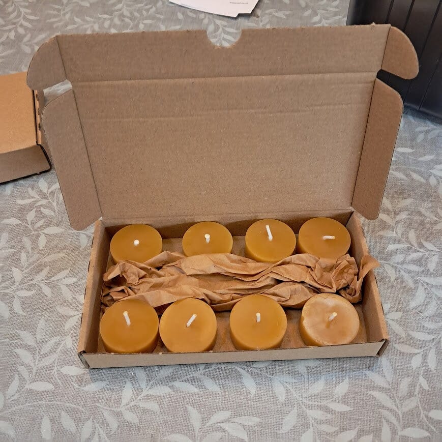 Bistad Fyrfadslys Bivoks - Uden stage, ø19g - 8 stk