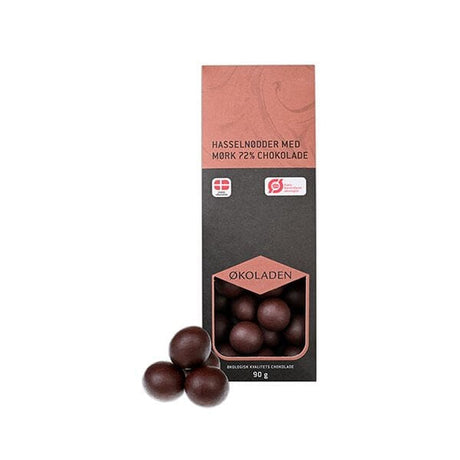 Økoladen Hasselnødder med Mørk 72% Chokolade