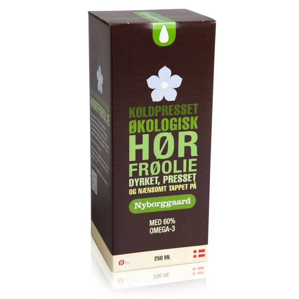 Nyborggaard Hørfrøolie Koldpresset Økologisk - 250 ML