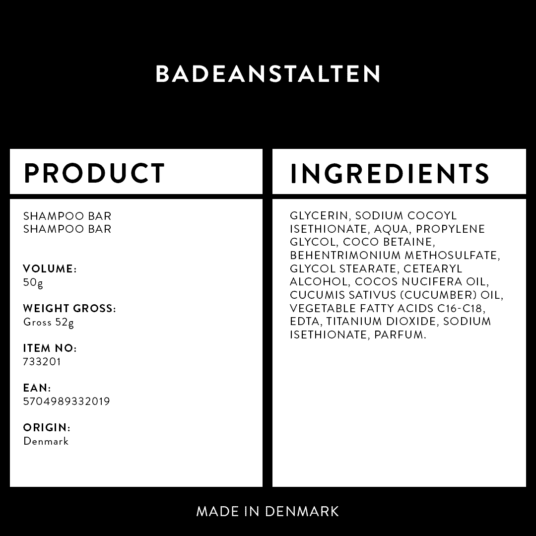 Shampoobar med balsameffekt – Agurk & Kokos, 50 g