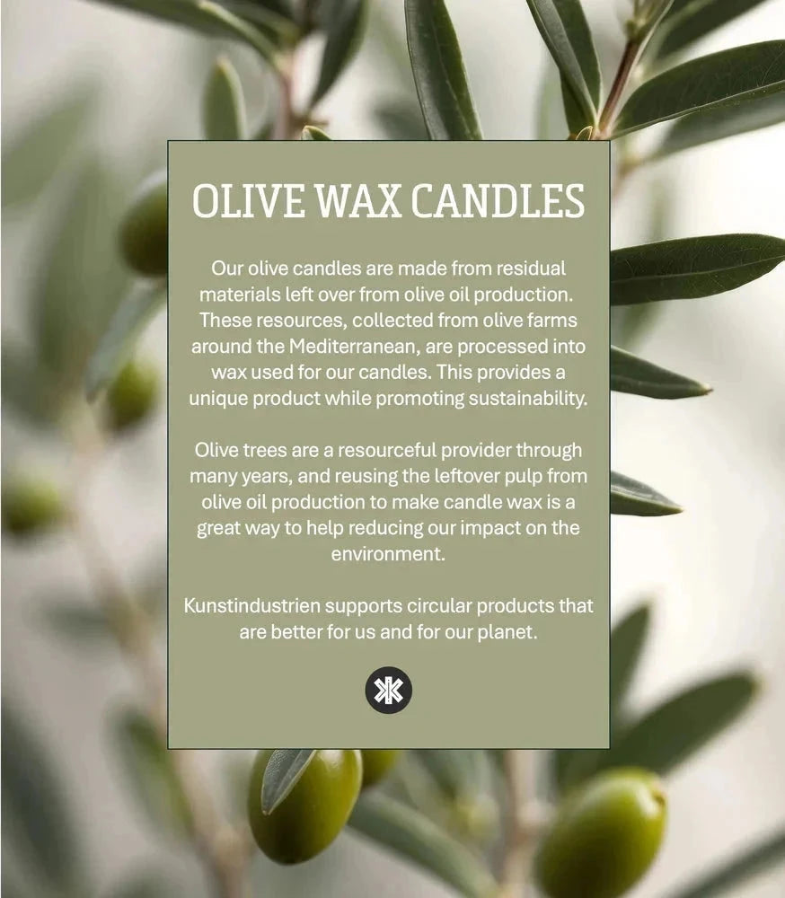 Kalenderlys fra Kunstindustrien - Hazelnut med hvide tal