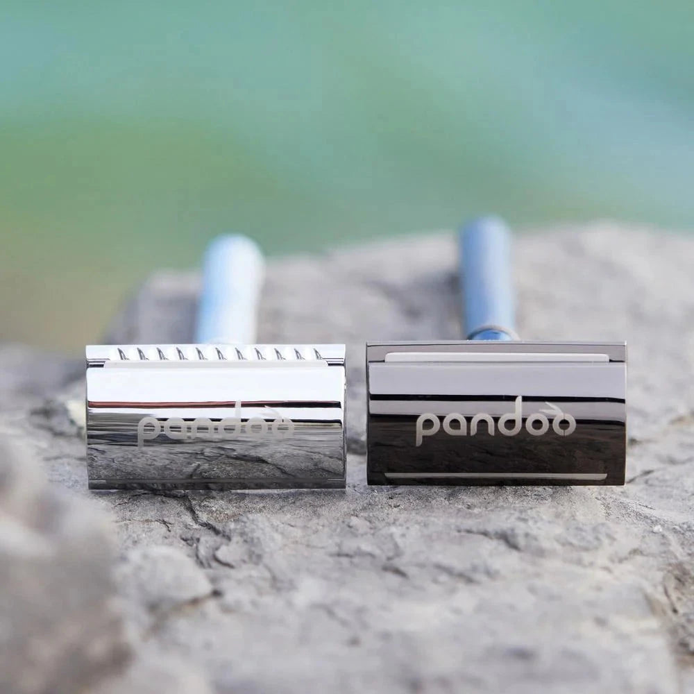 Pandoo Barberskraber Safety Razor - Metal Sølvfarvet