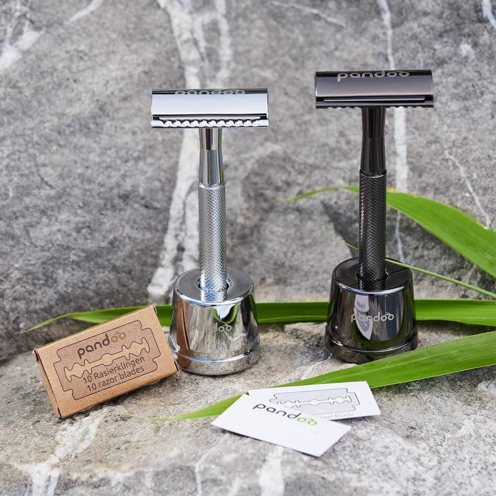 Pandoo Barberskraber Safety Razor - Metal Sølvfarvet