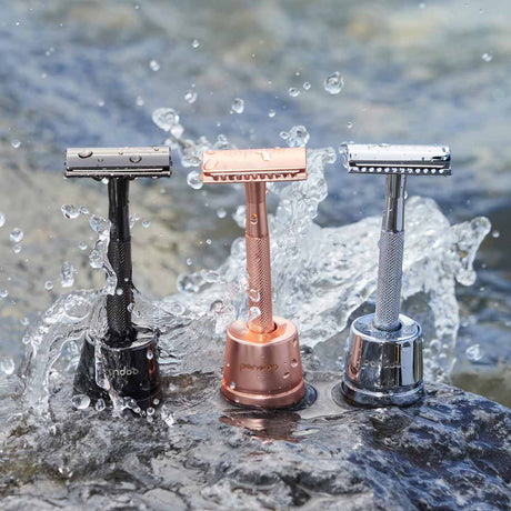 Pandoo Barberskraber Safety Razor - Metal Rose Gold