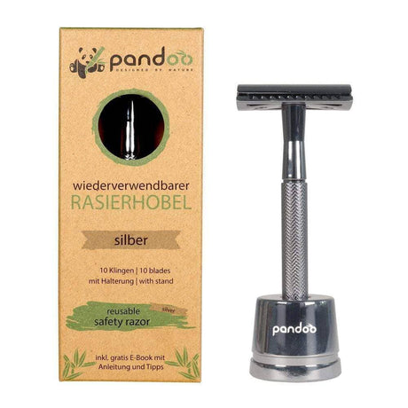 Pandoo Barberskraber Safety Razor - Metal Sølvfarvet
