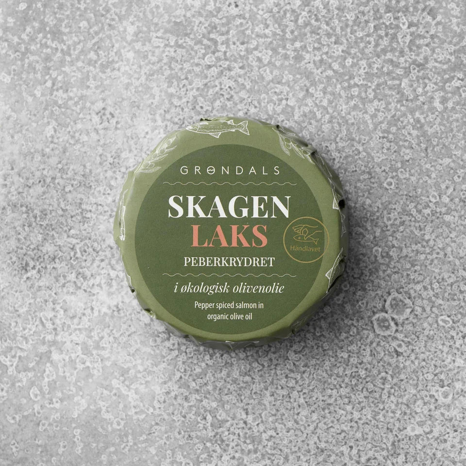 Grøndals Peberkrydret laks i økologisk olivenolie
