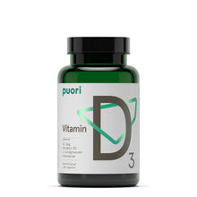 Indlæs billede til gallerivisning Puori D3-vitamin 62,5 µg - 120 kap
