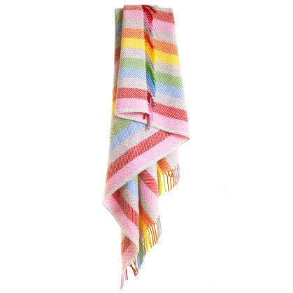 Tweedmill Uldplaid Stripe - Rainbow Grey