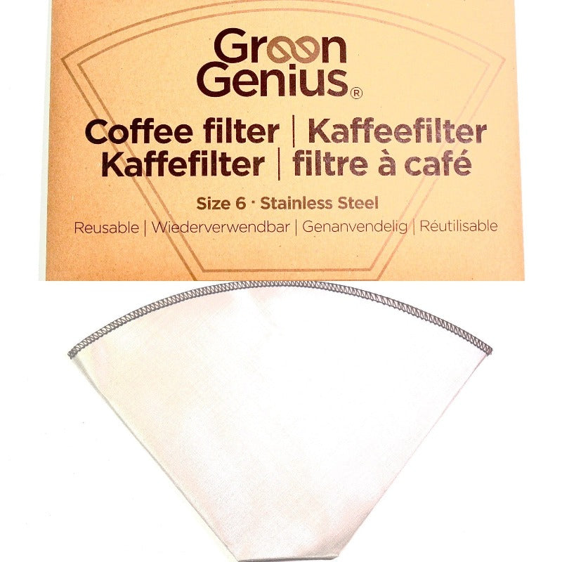 GreenGenius - Kaffefilter Str. 6 af rustfrit stål GreenGenius