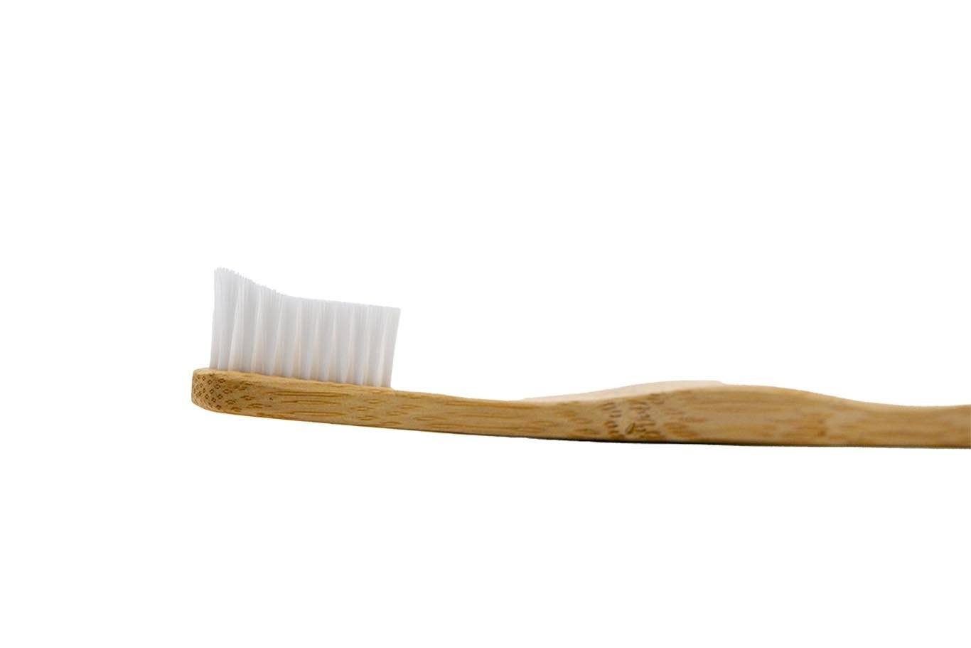 Suztain - Bambus Tandbørste - Medium - Hvid