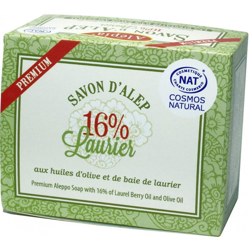Alépia – Premium Aleppo Soap – 16% Laurbær Olie – 125g Alépia