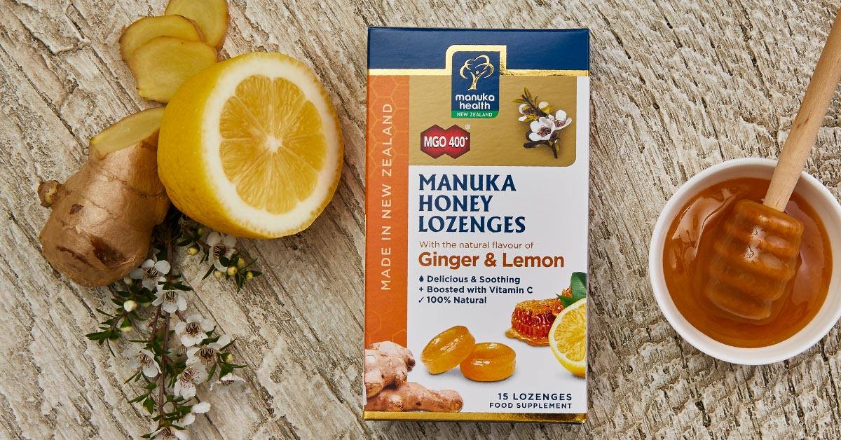 Manuka Health Sugetablet - Citron & Ingefær 15 stk