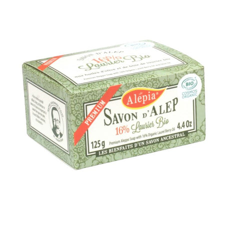 Alépia – Premium Aleppo Soap – 16% Laurbær Olie – 125g Alépia