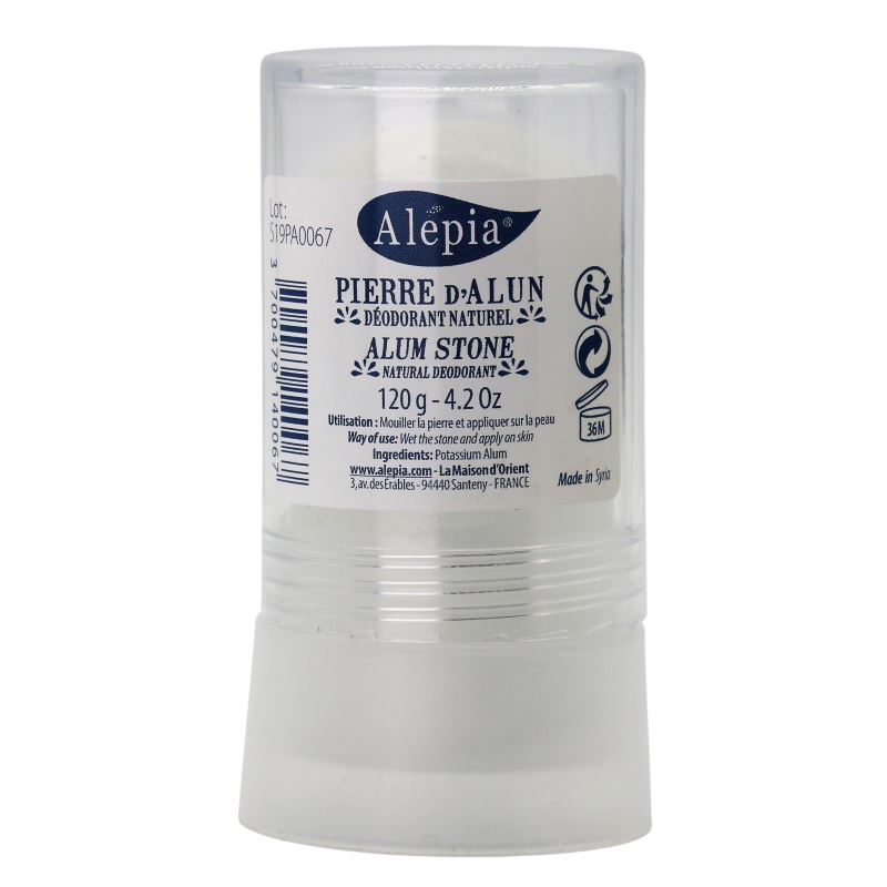 Alépia Alum Stone Deodorant Natural Stops bleeding Suztain A/S