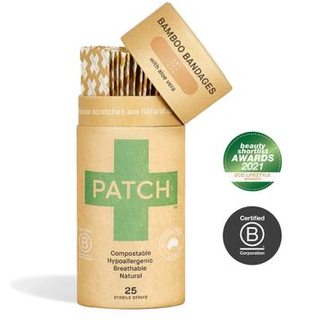 PATCH - Komposterbare plastre af bambus - Aloe Vera - 25stk PATCH