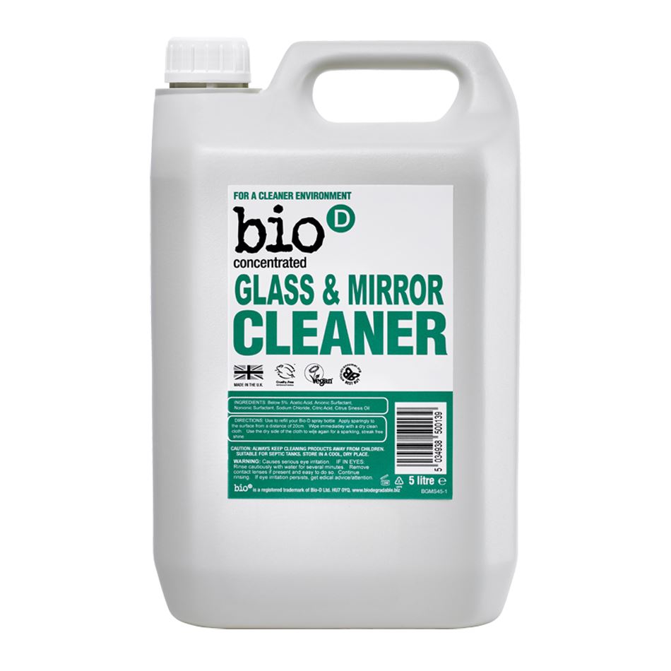 BIO-D - Rengøringsspray glas og vinduer - 5 liter Bio-D 