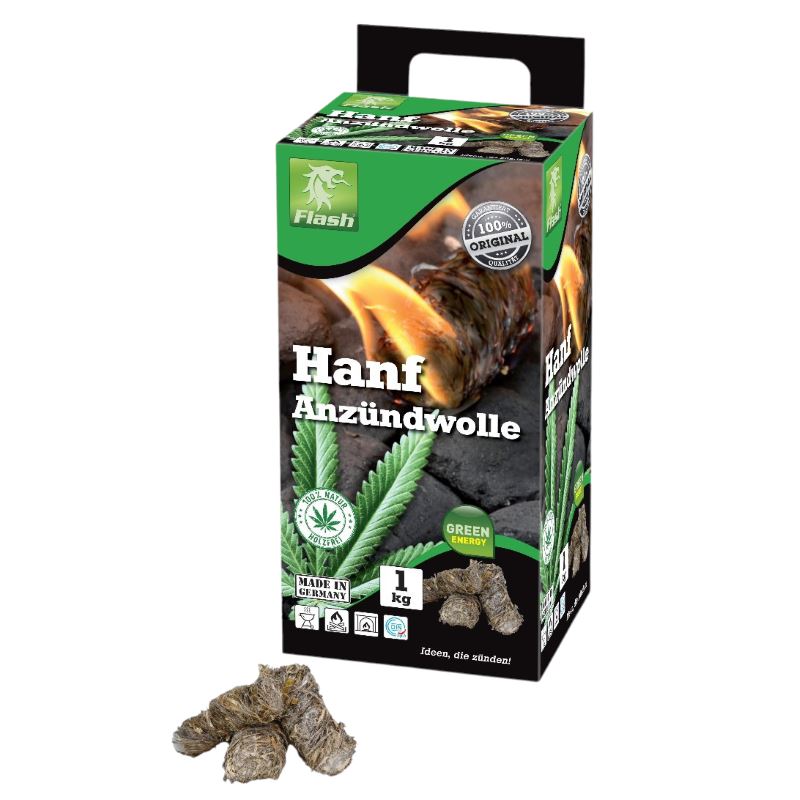 Flash - Optændingsblokke - Hamp - 1 kg - 76 stk Flash