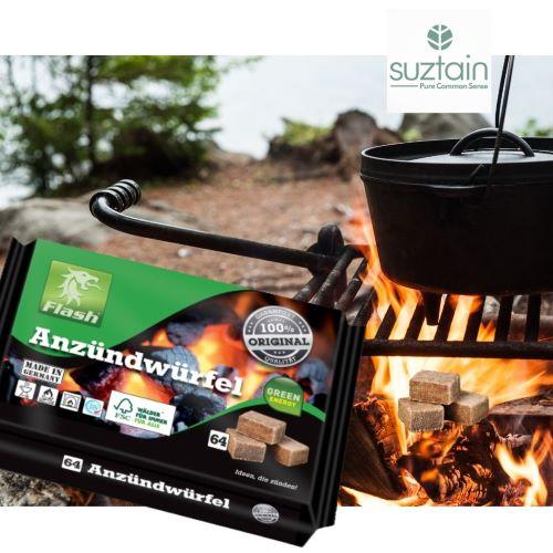 Flash - Optændingsblokke - Træ og voks - 64 stk Flash