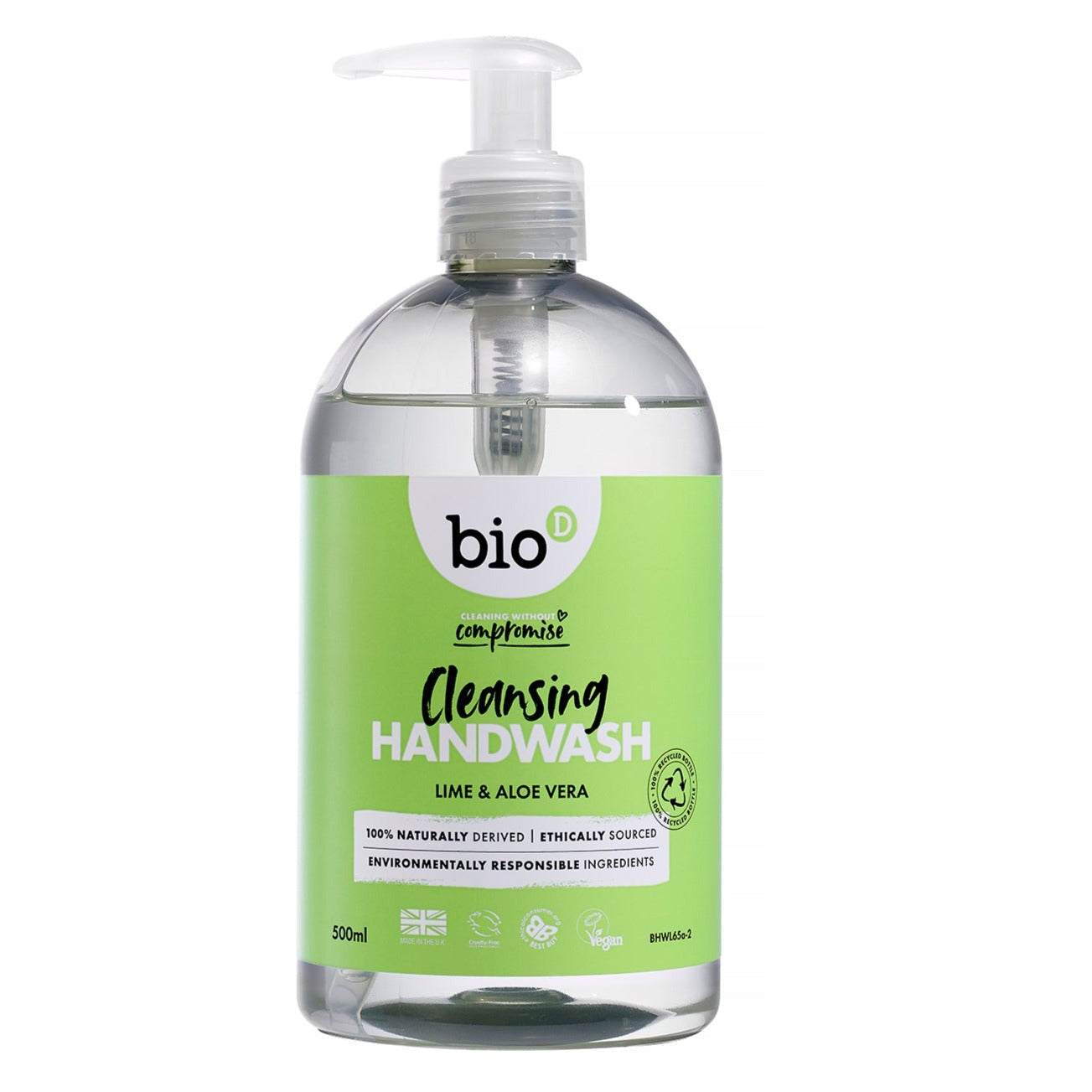 BIO-D Antibakteriel Håndsæbe - Lime og Aloe Vera - 500 ml