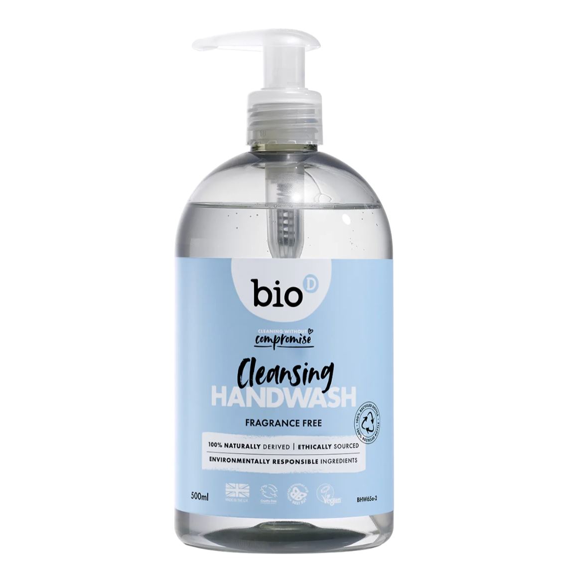 BIO-D Antibakteriel Håndsæbe - Uden Duft - 500 ml